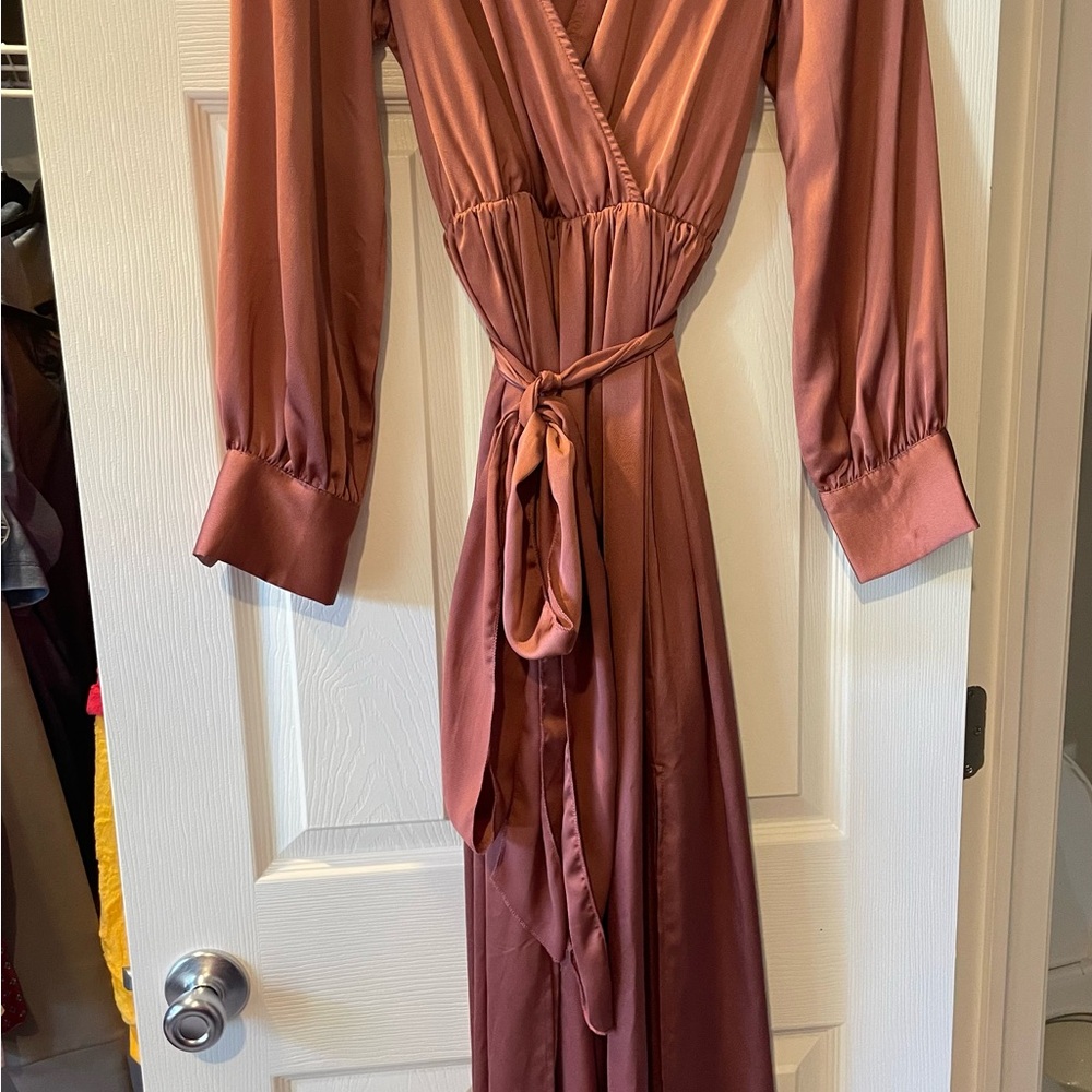 Baltic Born Jenna Wrap Dress - Dark Mauve